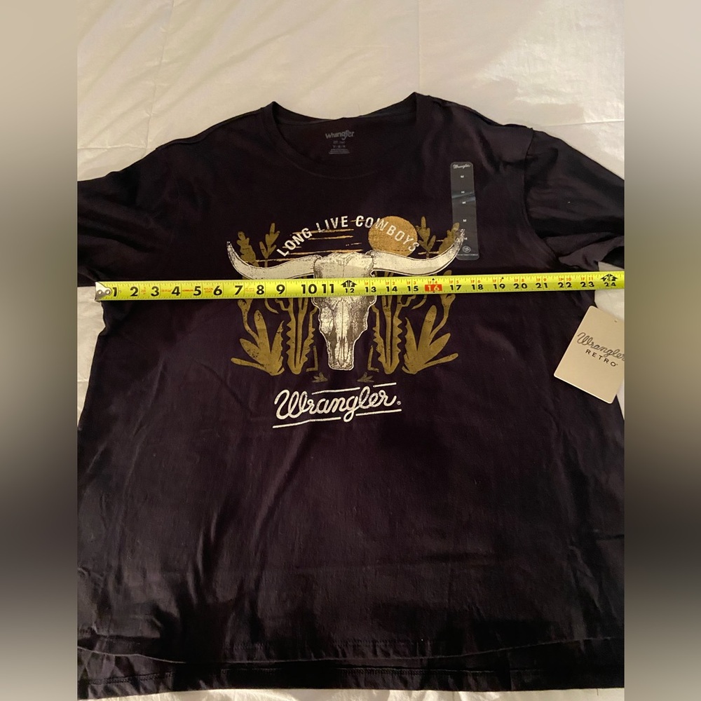 Wrangler Charcoal Long Sleeve Tee Shirt - Picture 4 of 12
